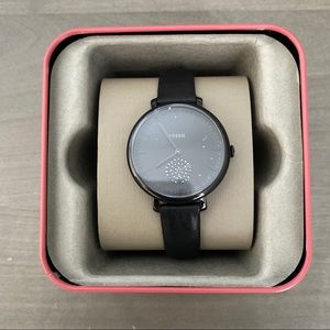Fossil Women's Jacqueline Black Leather Watch 35mm